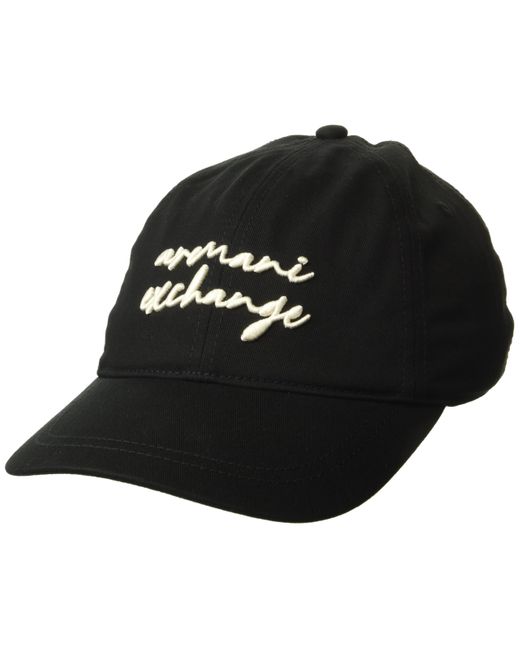 Emporio Armani Black A|x Armani Exchange Script Logo Baseball Hat