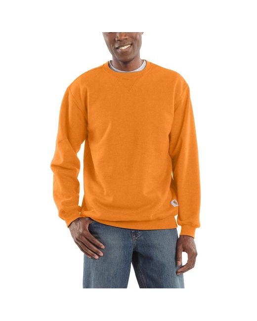 Carhartt Orange Loose Fit Midweight Crewneck Sweatshirt for men