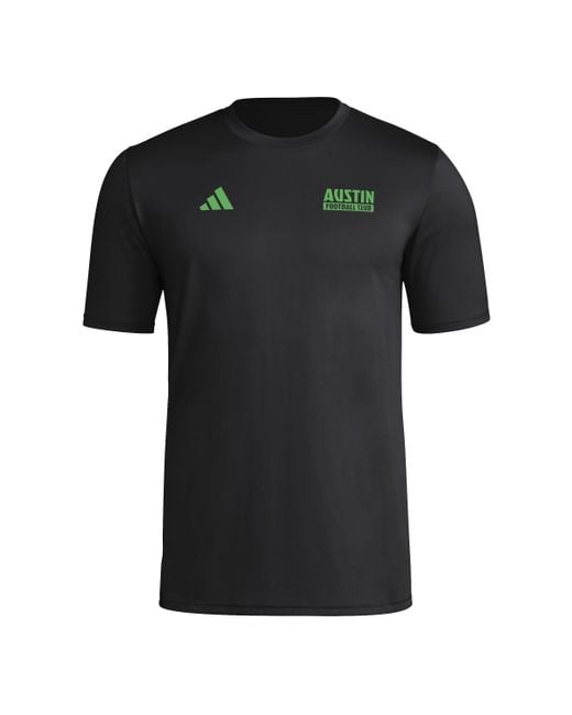 Adidas Black Standard Local Warp Pre-game Short Sleeve T-shirt for men