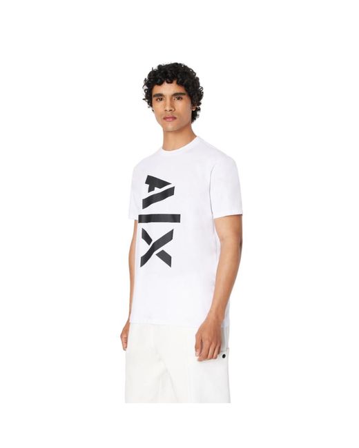 Emporio Armani White A | X Armani Exchange Regular Fit Ax Big Logo Tee for men