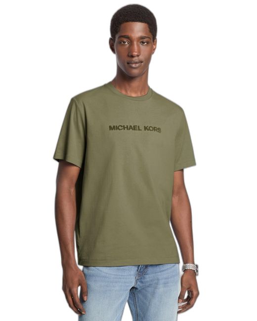 Michael Kors Green Tufted Logo T-shirt for men