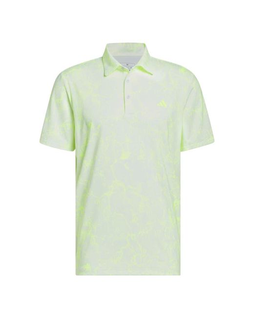 Adidas Green Ultimate365 Printed Polo Shirt White for men