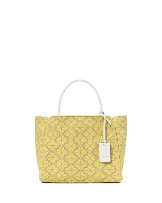 Kate Spade Yellow Spade Flower Jacquard Medium Everything Tote