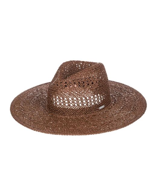 Roxy Brown Beach Straw Sun Hat