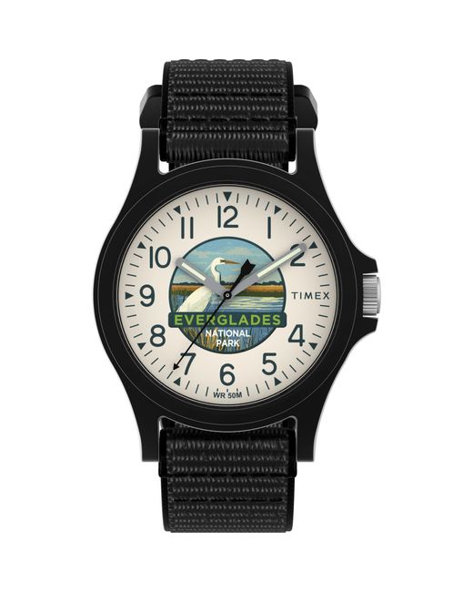 Timex Black Fastwrap Tan Dial Black