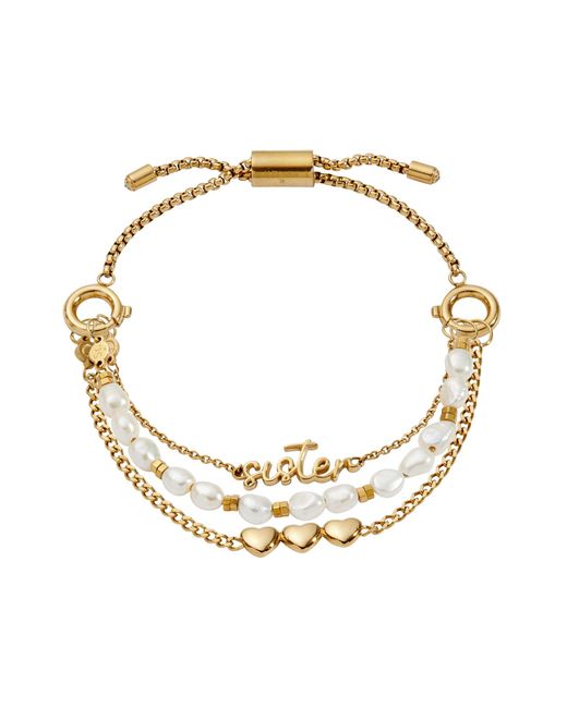 ALEX AND ANI Metallic "home Is Where The Heart Is" Sister Stranded Bracelet