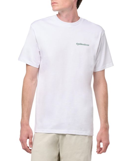 Quiksilver White Jungleman Short Sleeve Tee Shirt T for men