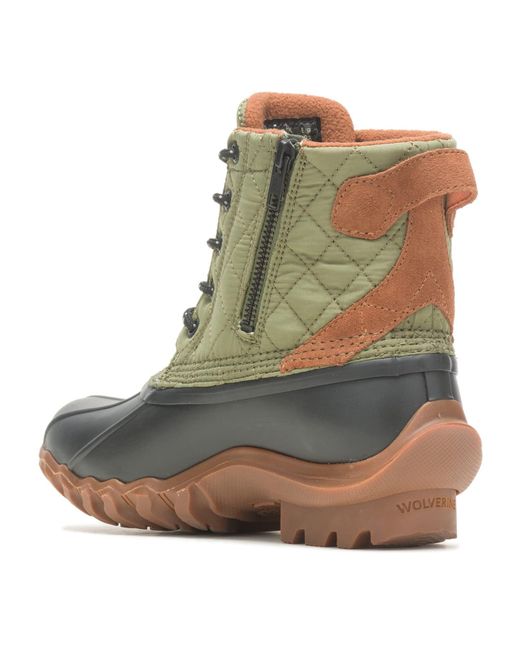 Wolverine Green Torrent Quilted Ankle Boot
