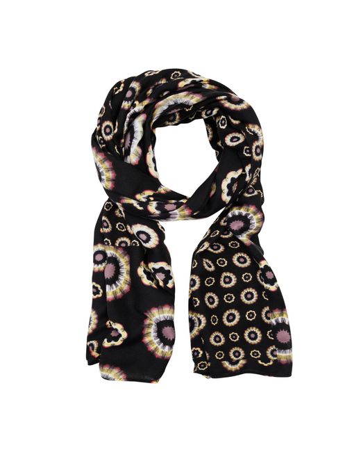 Foulard Desigual Rectangulaire Black Dot Flower - 158x160 Cm