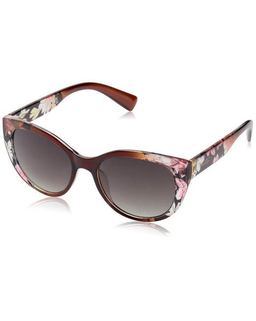 Nanette Lepore Black Nn262 Bold Floral Uv Protective Cat Eye Sunglasses. Fashionable Gifts For Her