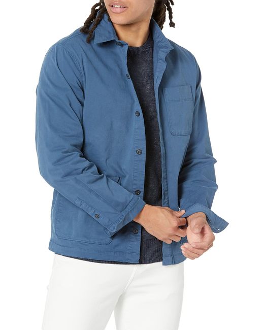 Perry Ellis Blue Slim Fit Stretch Shirt Jacket for men
