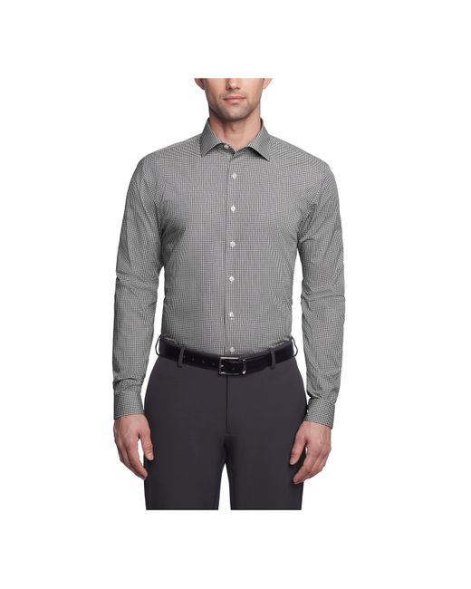 Kenneth Cole Gray Unlisted By Mens Slim Fit Checks And Stripes for men