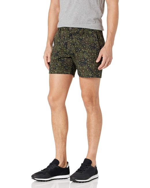 Amazon Essentials Green Slim-fit 5" Flat-front Comfort Stretch Chino Short for men