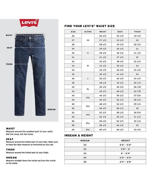 Levi's Blue 501 Original Fit-jeans for men