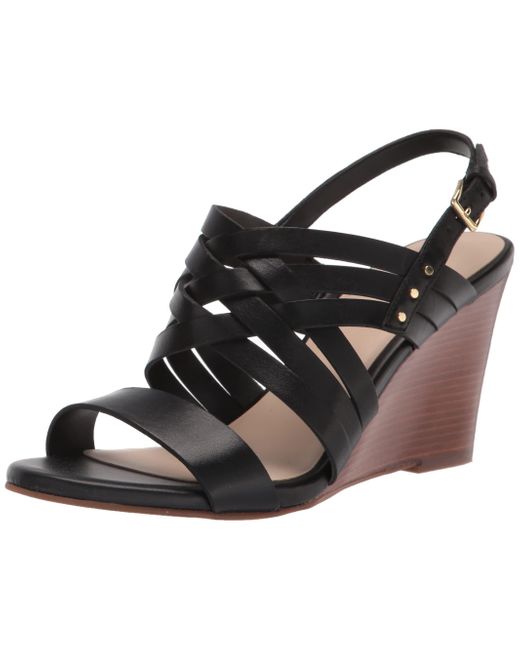 cole haan leather wedge sandals
