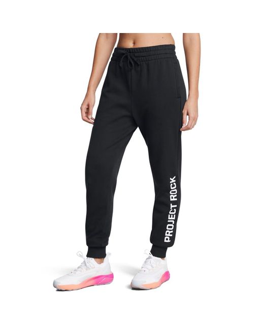 Under Armour Black S Project Rock Rival Fleece Joggers,