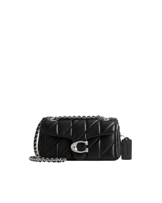 COACH Black Quilted Tabby Shoulder Bag 20 With Chain