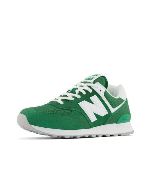 New Balance Rubber 574 V2 Spilled Paint Sneaker in Green/White (Green