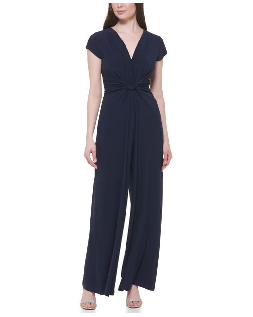Vince Camuto Blue Twist Front Jumpsuit