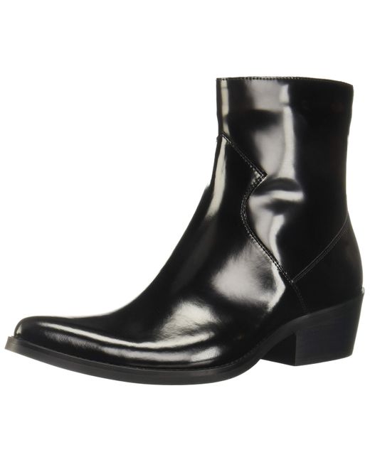 Calvin Klein Alden Box Calf Fashion Boot in Black for Men | Lyst