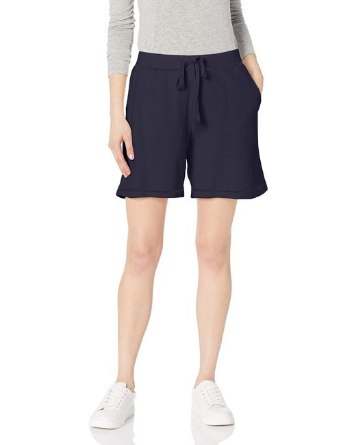 Velvet By Graham & Spencer Blue Womens Laguna Organic Fleece Sweatshort Casual Shorts