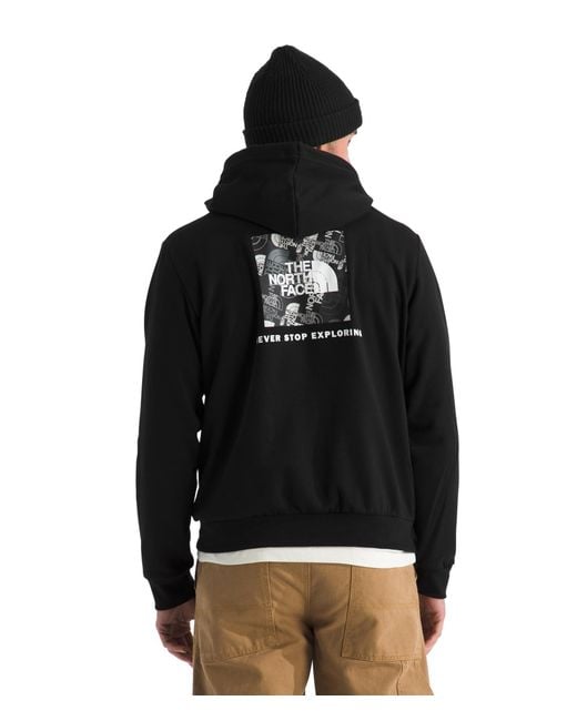 The North Face Black Evolution Box Toss Fill Hoodie | Sweatshirt With 2 Piece Hood for men
