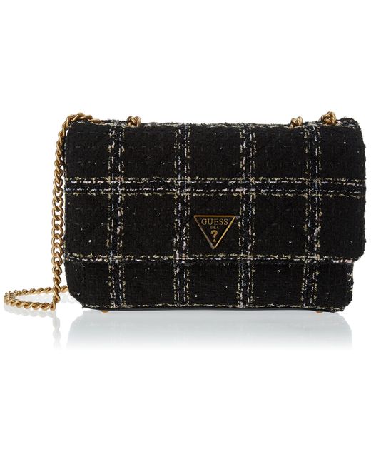 Guess Cessily Convertible Crossbody Flap Bag in Black Lyst