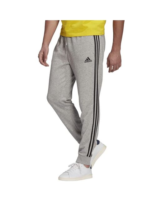 essentials french terry tapered cuff 3 stripes