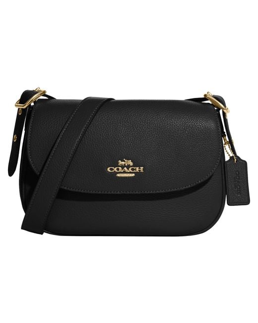 COACH Black Macie Saddle Bag