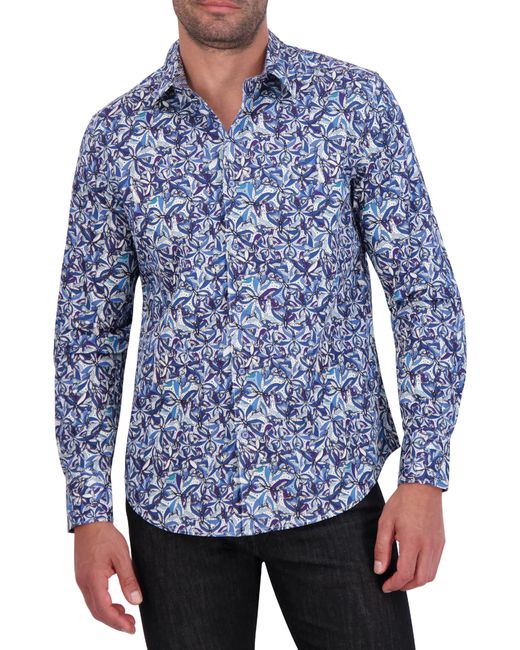 Robert Graham Blue 's Chapman Long-sleeve Button-down Dress Shirt for men