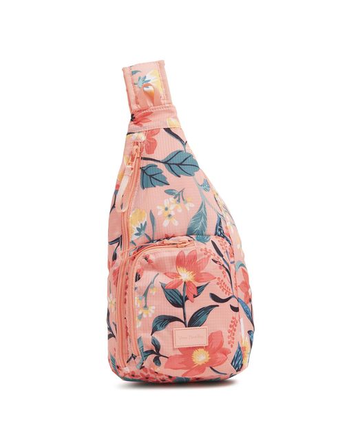 Vera Bradley Pink Ripstop Mini Sling Backpack