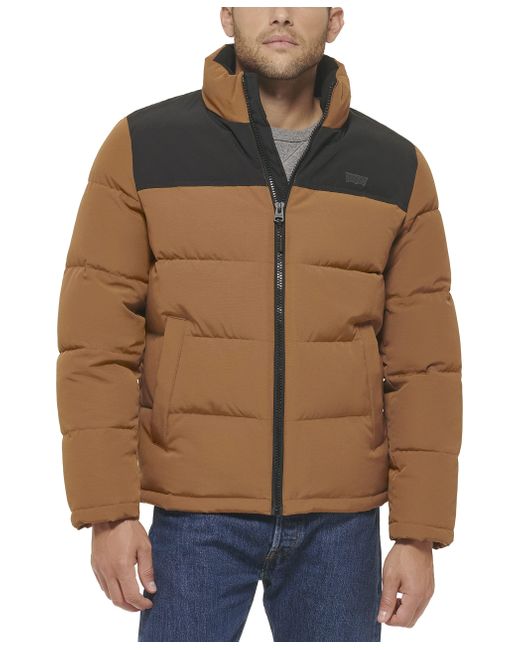 Levi's Arctic Cloth Retro Bubble Puffer Jacket in Brown for Men | Lyst UK
