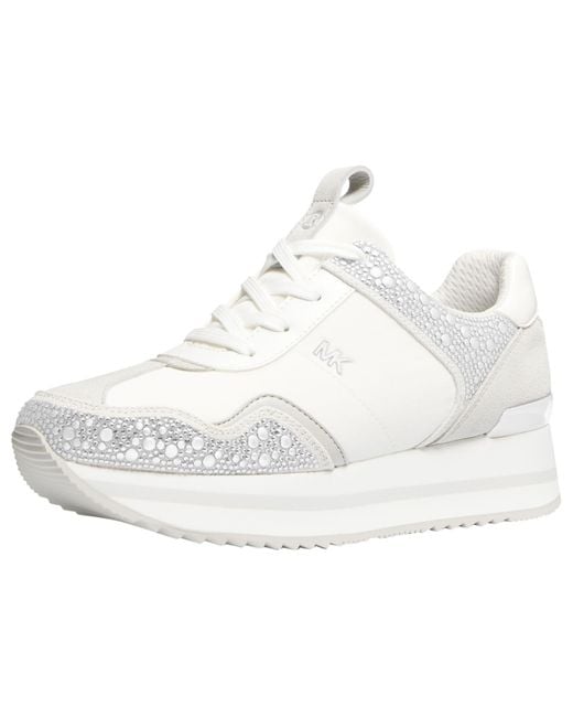 Michael Kors White Raina Trainer Sneaker