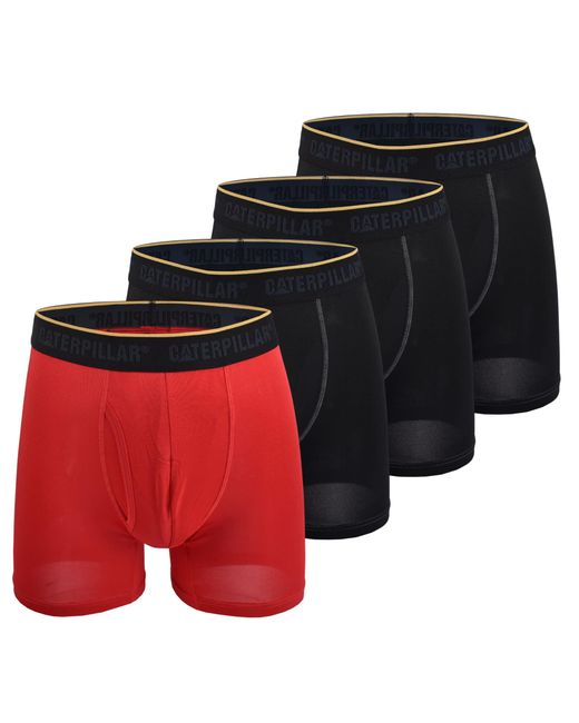 Caterpillar Red 4-pack Comfort Core Boxer Briefs for men