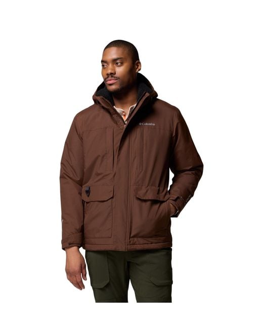 Columbia Men's Brown S Landroamer Sherpa Lined Jacket