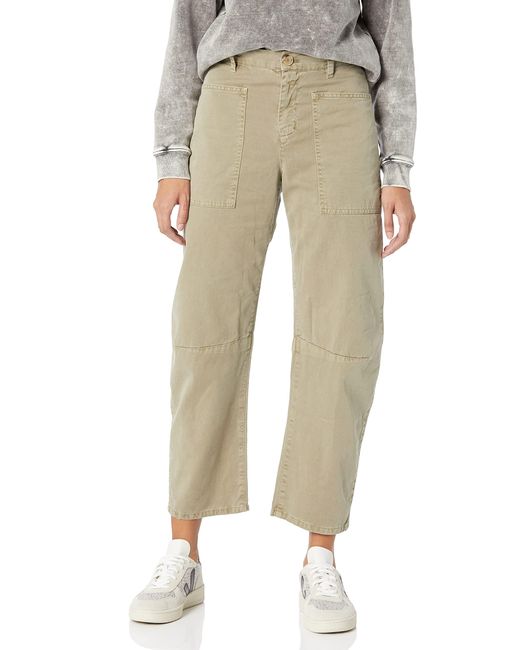 Velvet By Graham & Spencer Natural Brylie Sanded Twill Straight Leg Pant
