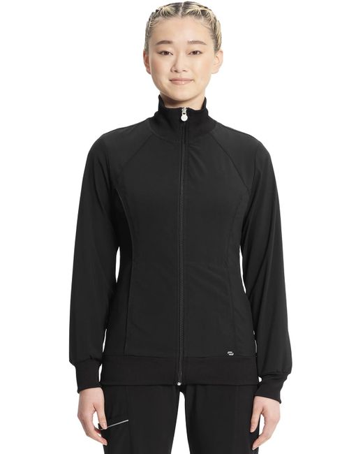 CHEROKEE Black Infinity Zip Front Warm-up Jacket