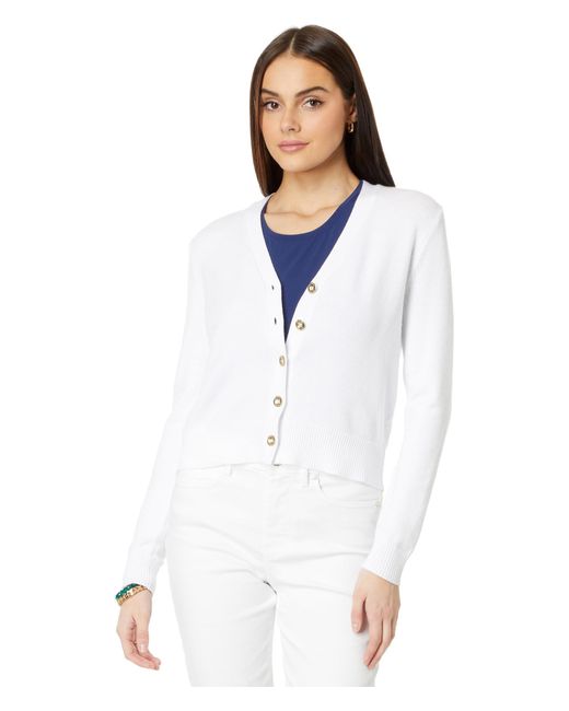 Lilly Pulitzer White Tippery Cardigan