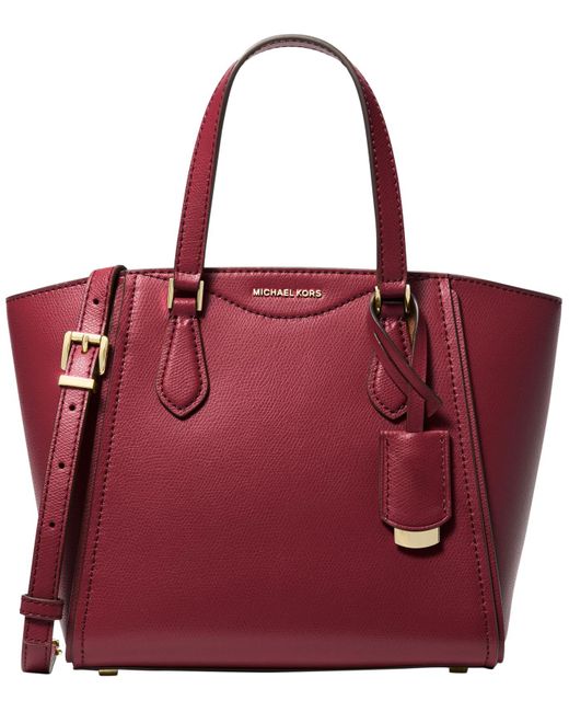 Michael Kors Red Taryn Small Convertible Crossbody Bag