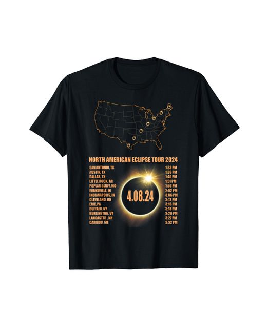 Ugg Black Total Solar Eclipse 2024 Full Path April 8th 2024 Usa T-shirt