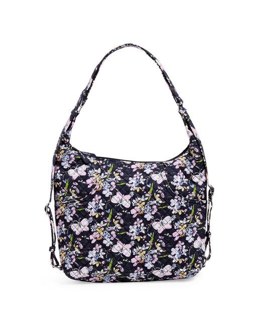 Vera Bradley Cotton Convertible Backpack Shoulder Bag in Blue Lyst