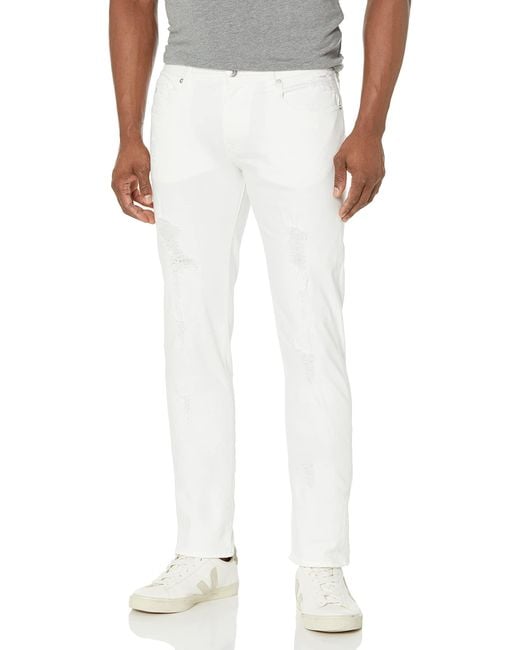 Emporio Armani White A | X Armani Exchange J13 Slim Fit Bull Denim Jeans for men