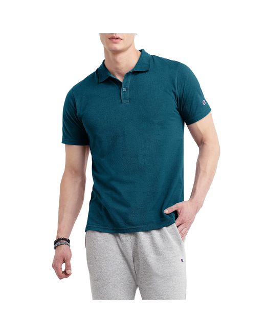 Champion Blue , Comfortable Athletic, Best Polo T-shirt For , Nifty Turquoise With Taglet, Large for men