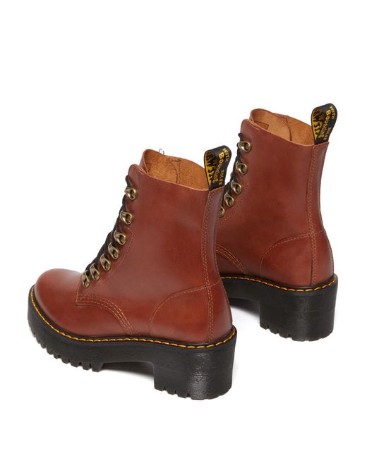 Dr. Martens Leona Fashion Boot in Brown | Lyst