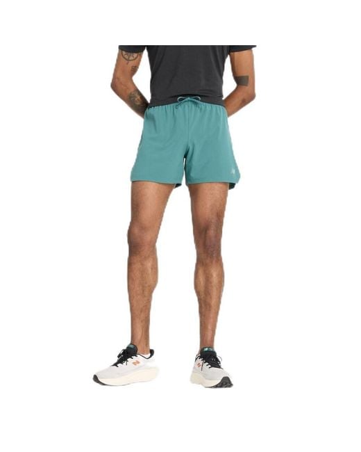 New Balance Blue Rc Short 5" for men