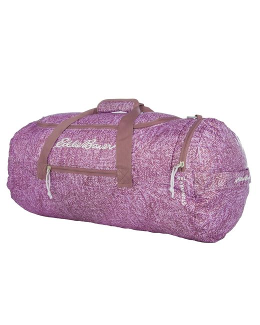 Eddie Bauer Purple Stowaway Packable 45l Duffel Bag-made From Ripstop Polyester