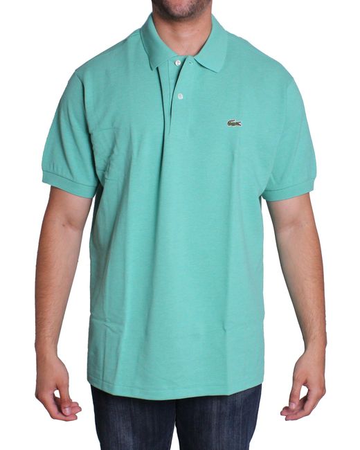 Lacoste Green Short Sleeve Classic Chine Fabric L.12.64 Original Fit Polo Shirt for men