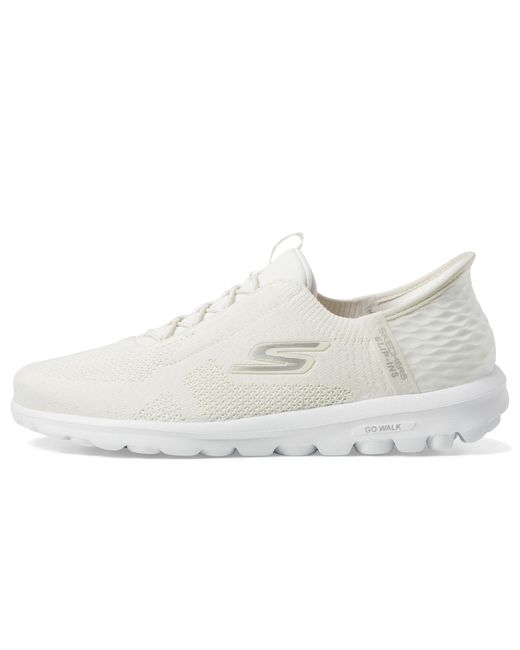 Skechers Go Walk Travel Milaan Hands Free Slip-ins Sneakers Voor in het White