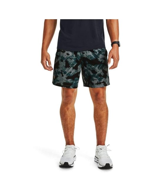 Under Armour Blue Launch Run 7-inch Printed Shorts for men