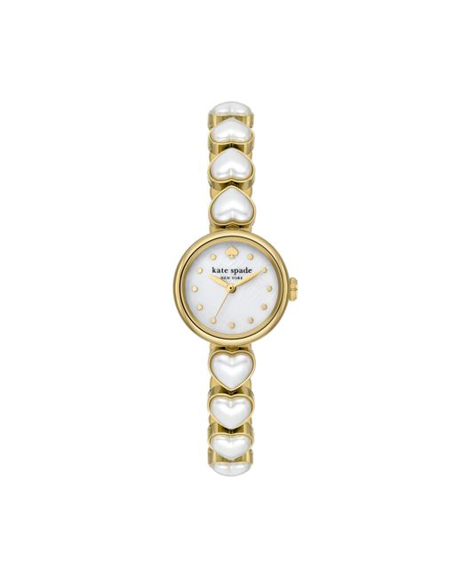 Kate Spade Metallic Monroe Quartz Stainless Steel And Heart Pearl Three-hand Watch